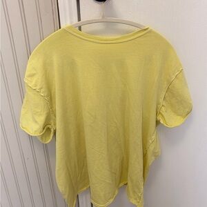 free people yellow oversized tee